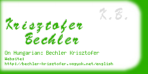 krisztofer bechler business card